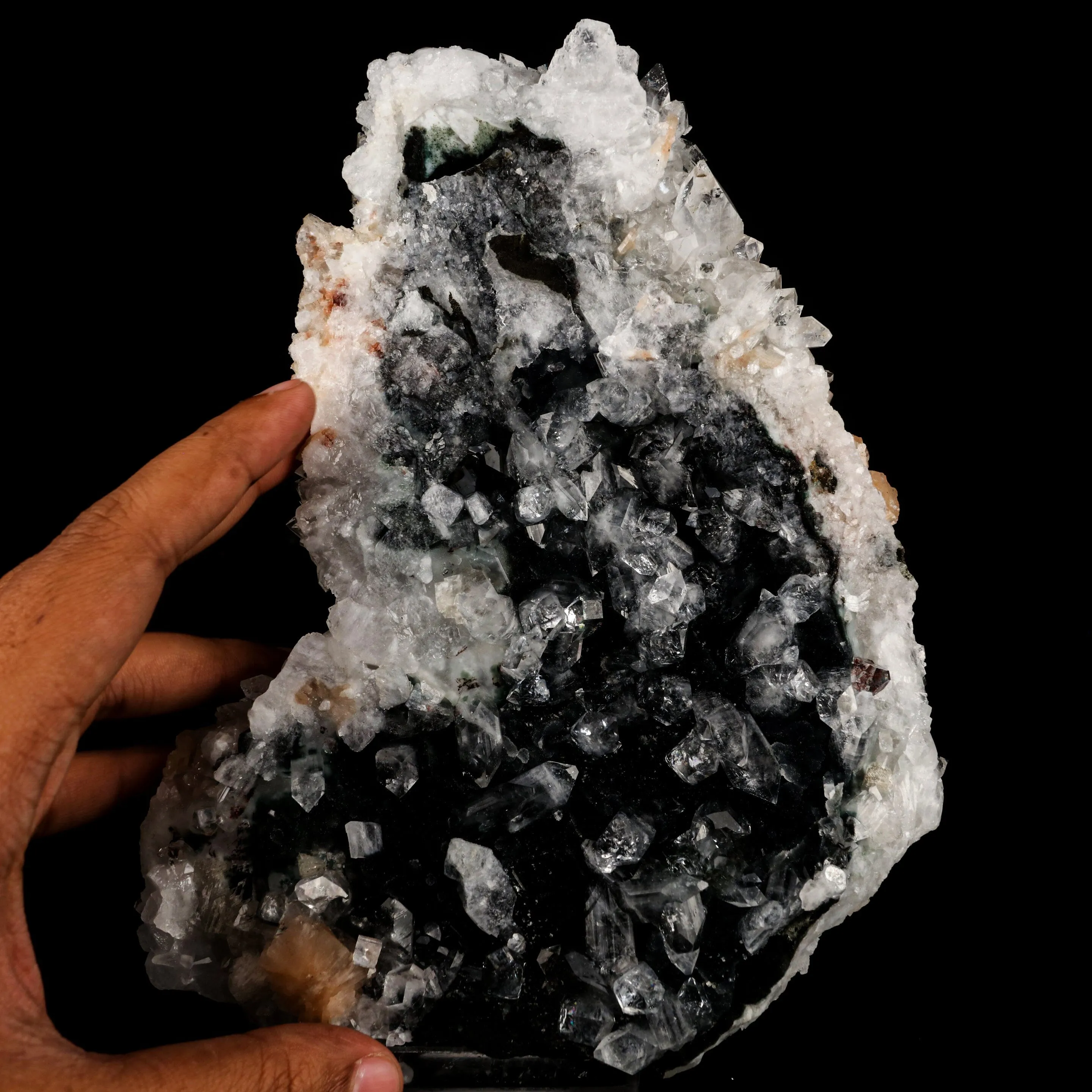 Apophyllite with Stilbite Dual Side Natural Mineral Specimen - image 9