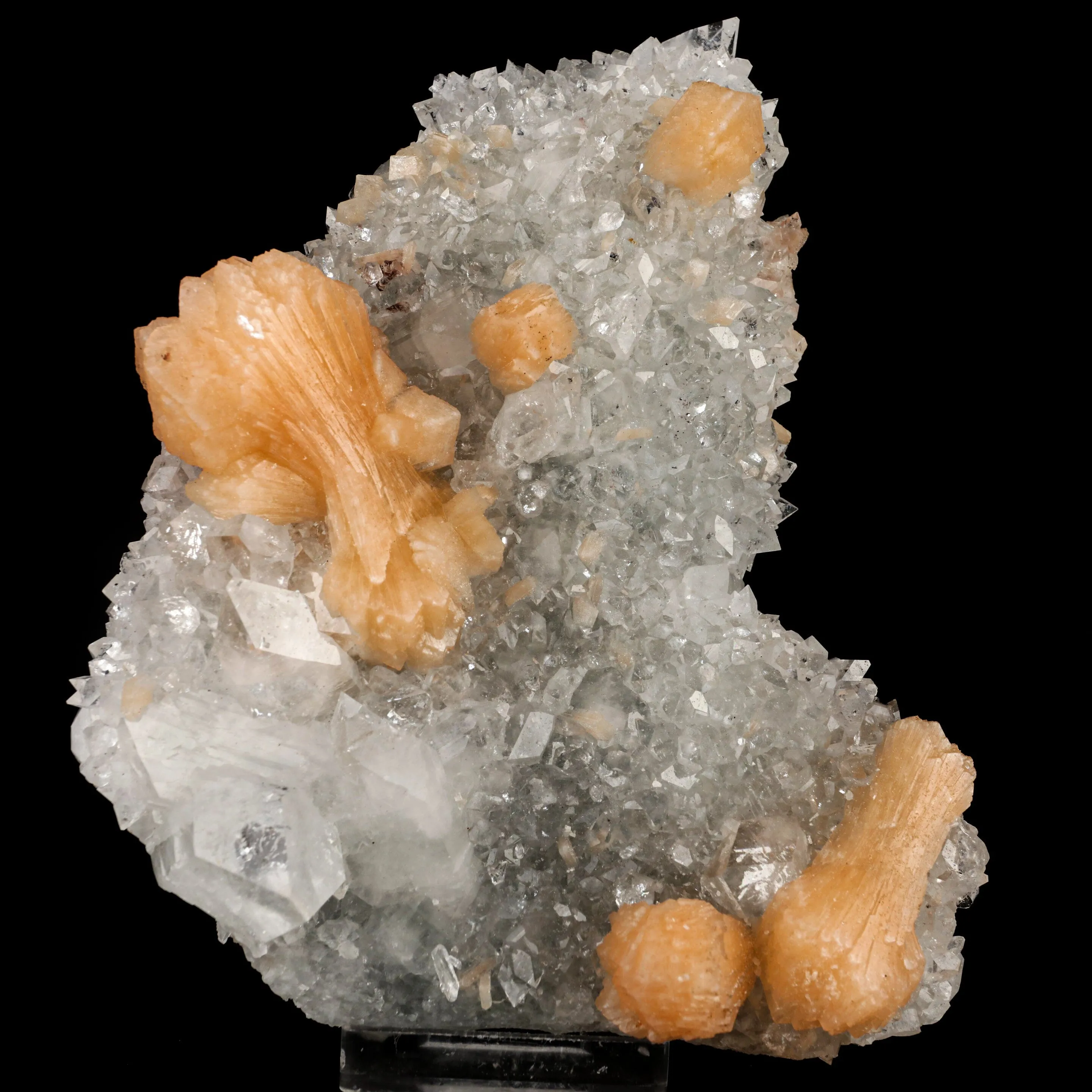 Apophyllite with Stilbite Dual Side Natural Mineral Specimen - image 1