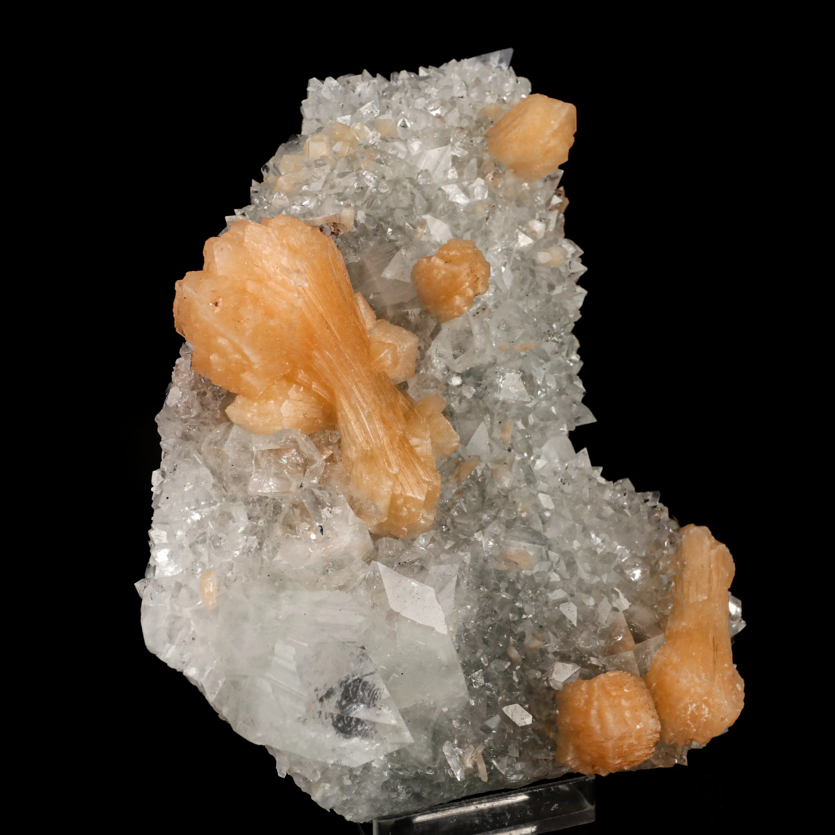 Apophyllite with Stilbite Dual Side Natural Mineral Specimen - image 3