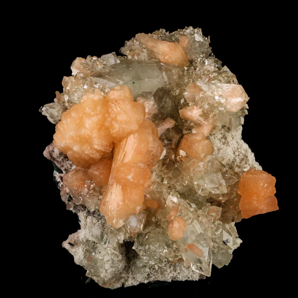 Apophyllite with Stilbite Natural Mineral Specimen image
