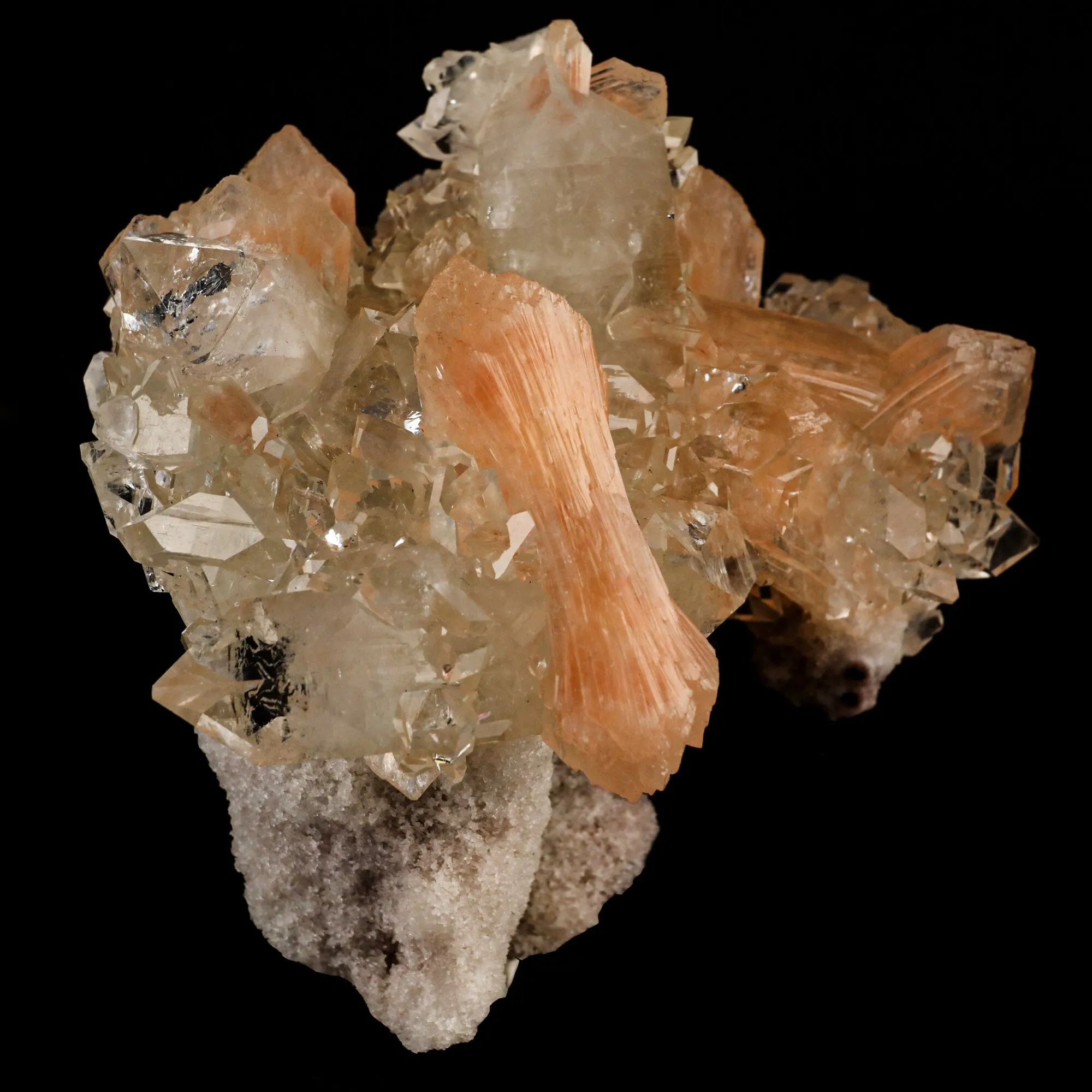 Apophyllite with Stilbite Natural Mineral Specimen - image 3