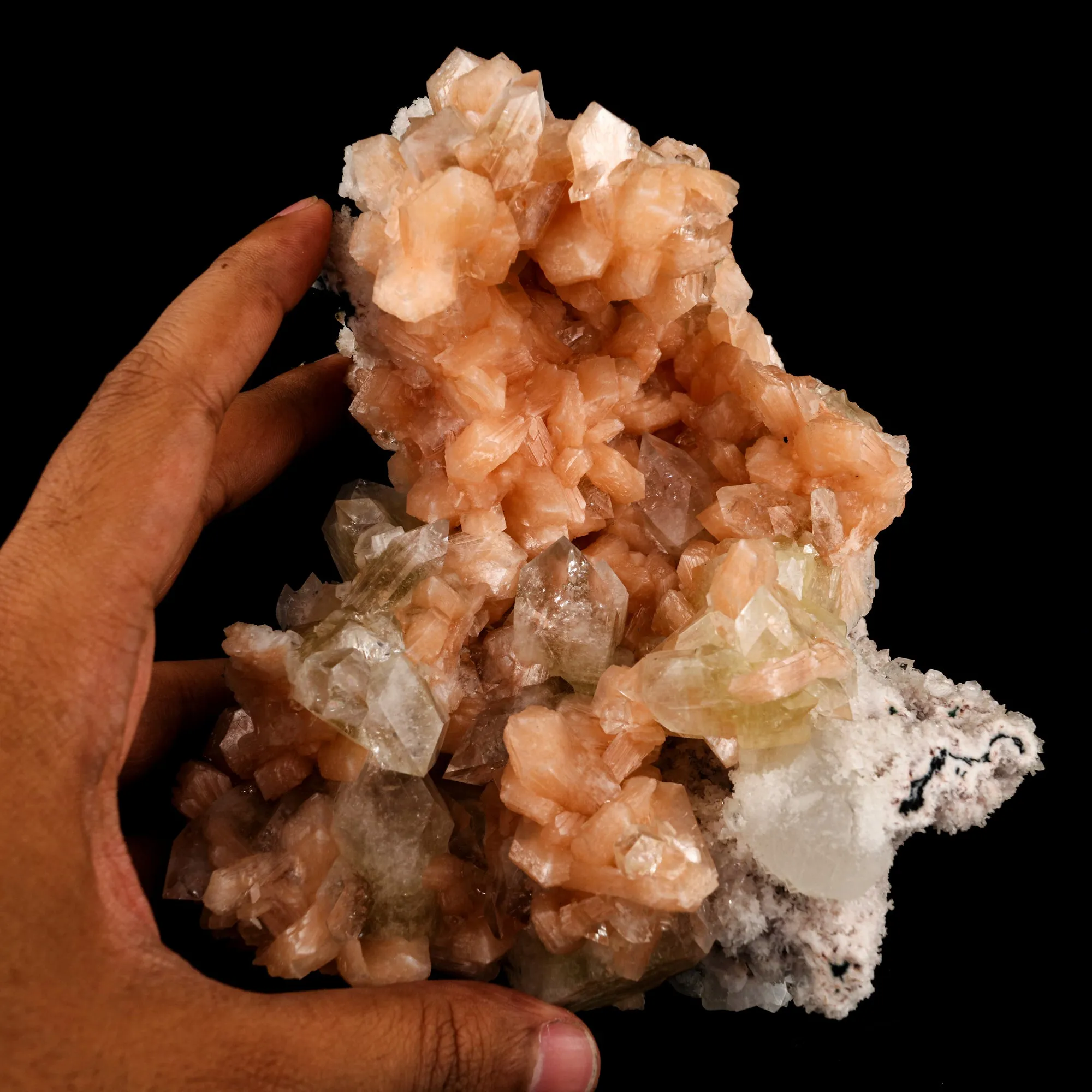 Apophyllite with Stilbite Natural Mineral Specimen - image 4