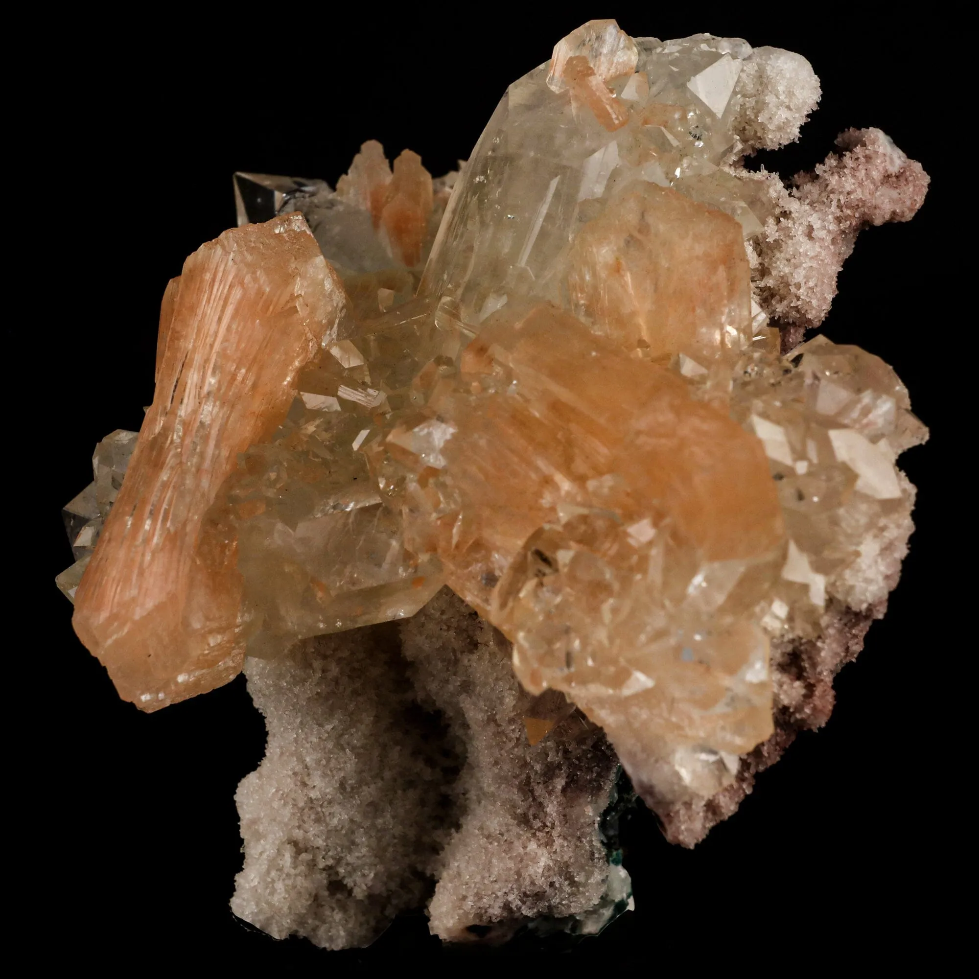 Apophyllite with Stilbite Natural Mineral Specimen - image 2