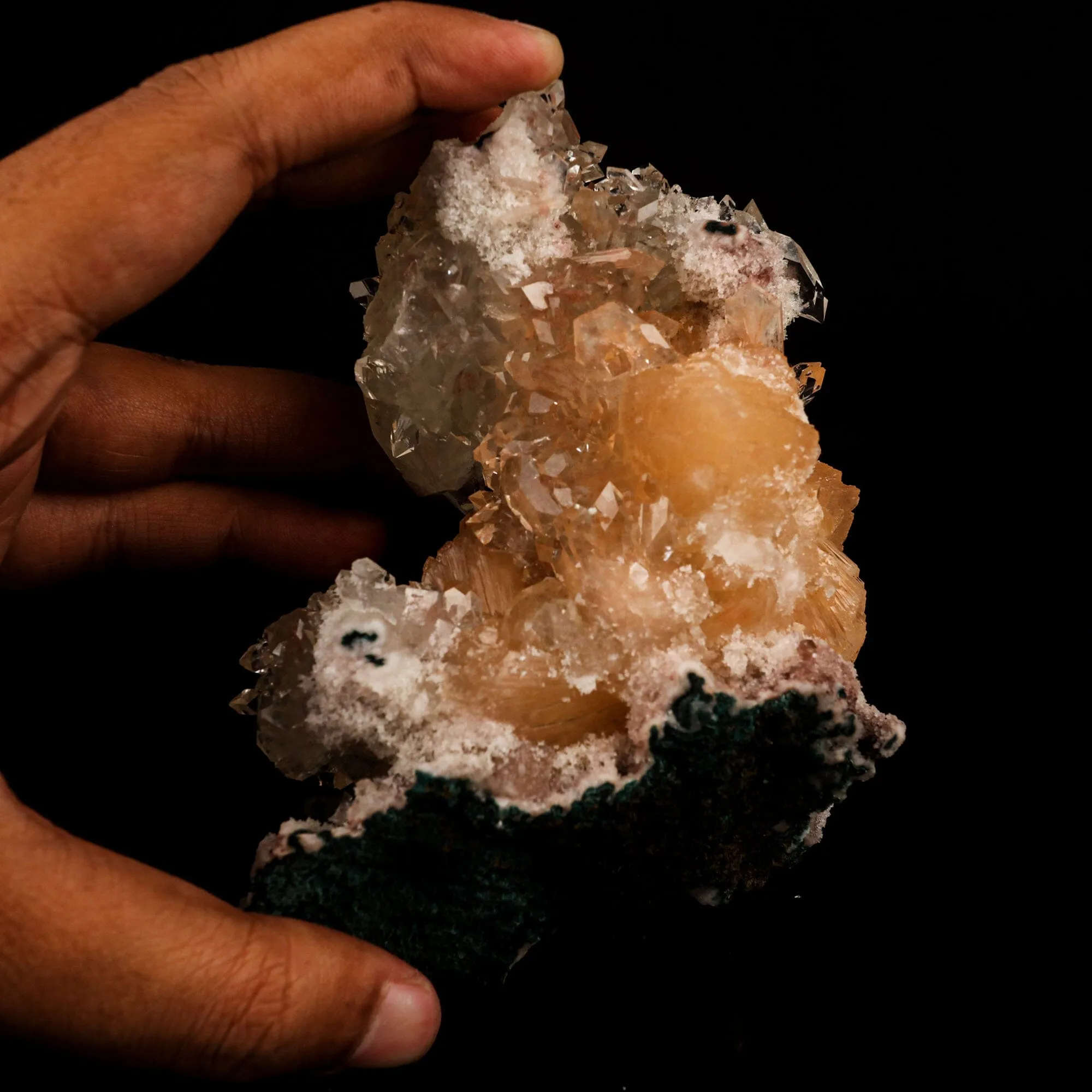 Apophyllite with Stilbite Natural Mineral Specimen - image 3
