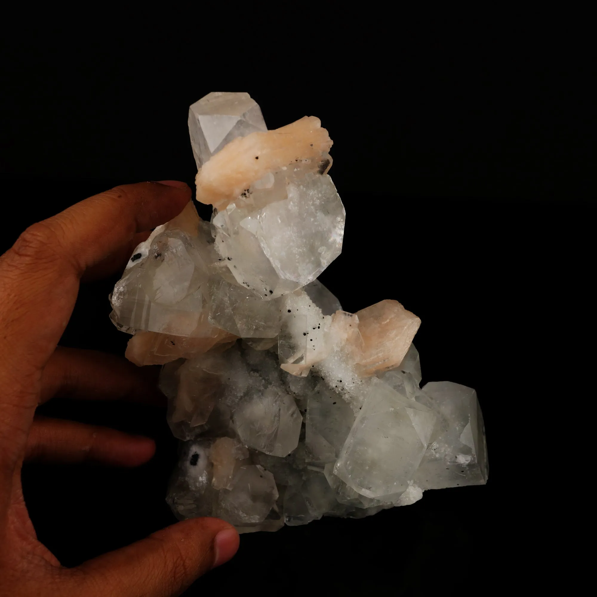 Apophyllite with Stilbite Natural Mineral Specimen - image 5