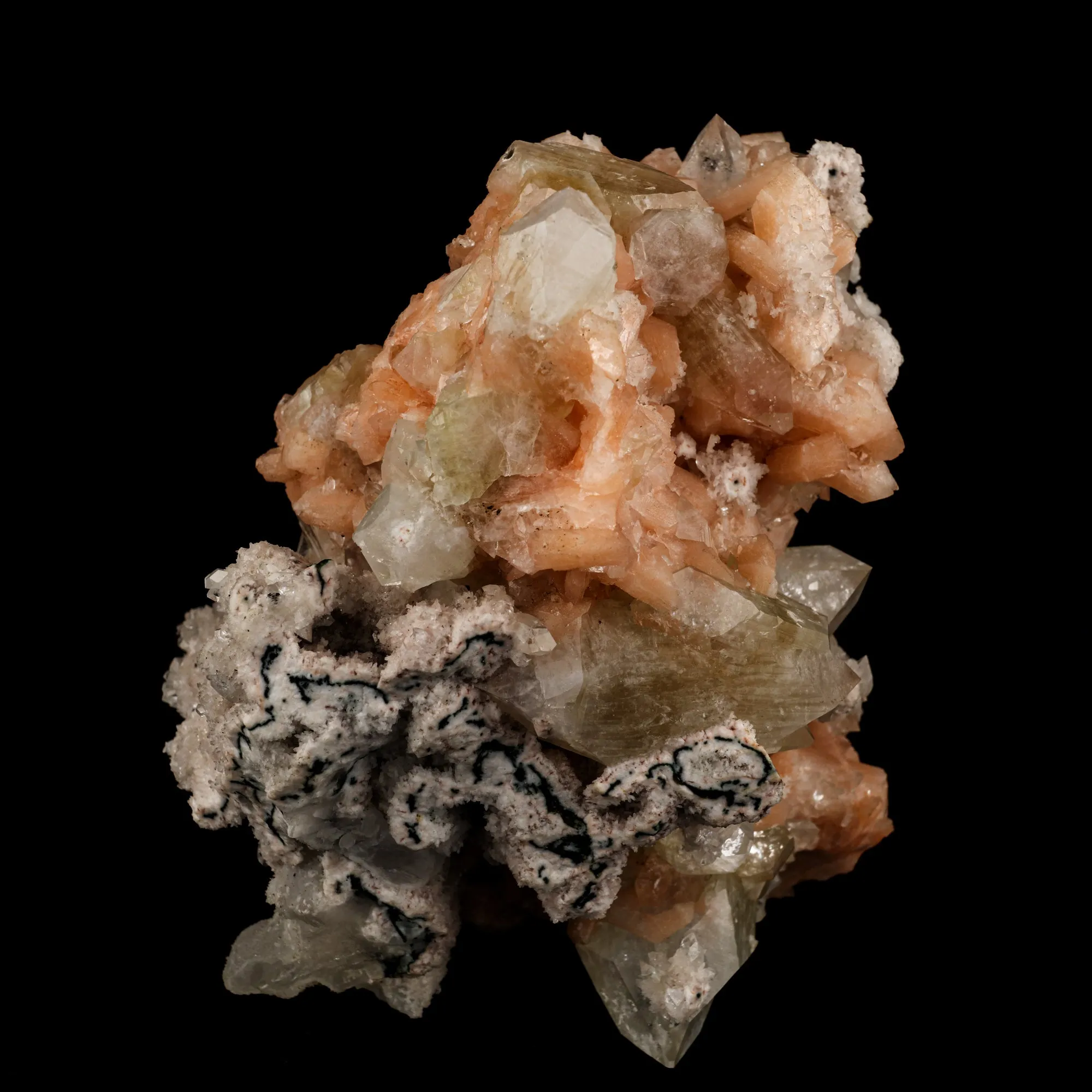 Apophyllite with Stilbite Natural Mineral Specimen - image 5