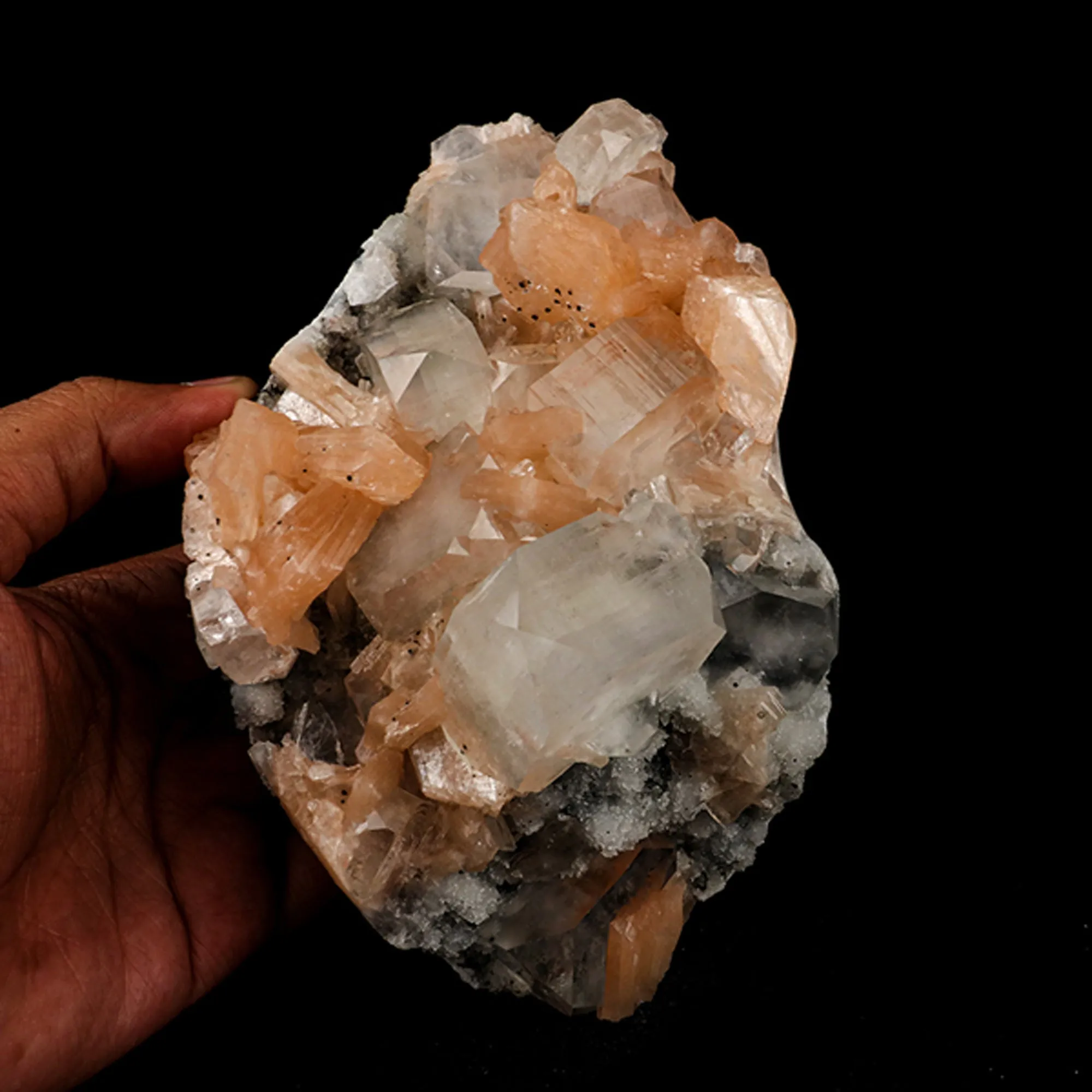 Apophyllite with Stilbite Natural Mineral Specimen - image 5