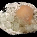 Apophyllite with Stilbite on Chalcedony Natural Mineral Specimen - image 2