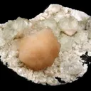 Apophyllite with Stilbite on Chalcedony Natural Mineral Specimen - image 5