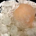 Apophyllite with Stilbite on Chalcedony Natural Mineral Specimen - image 3