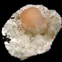 Apophyllite with Stilbite on Chalcedony Natural Mineral Specimen - image 4