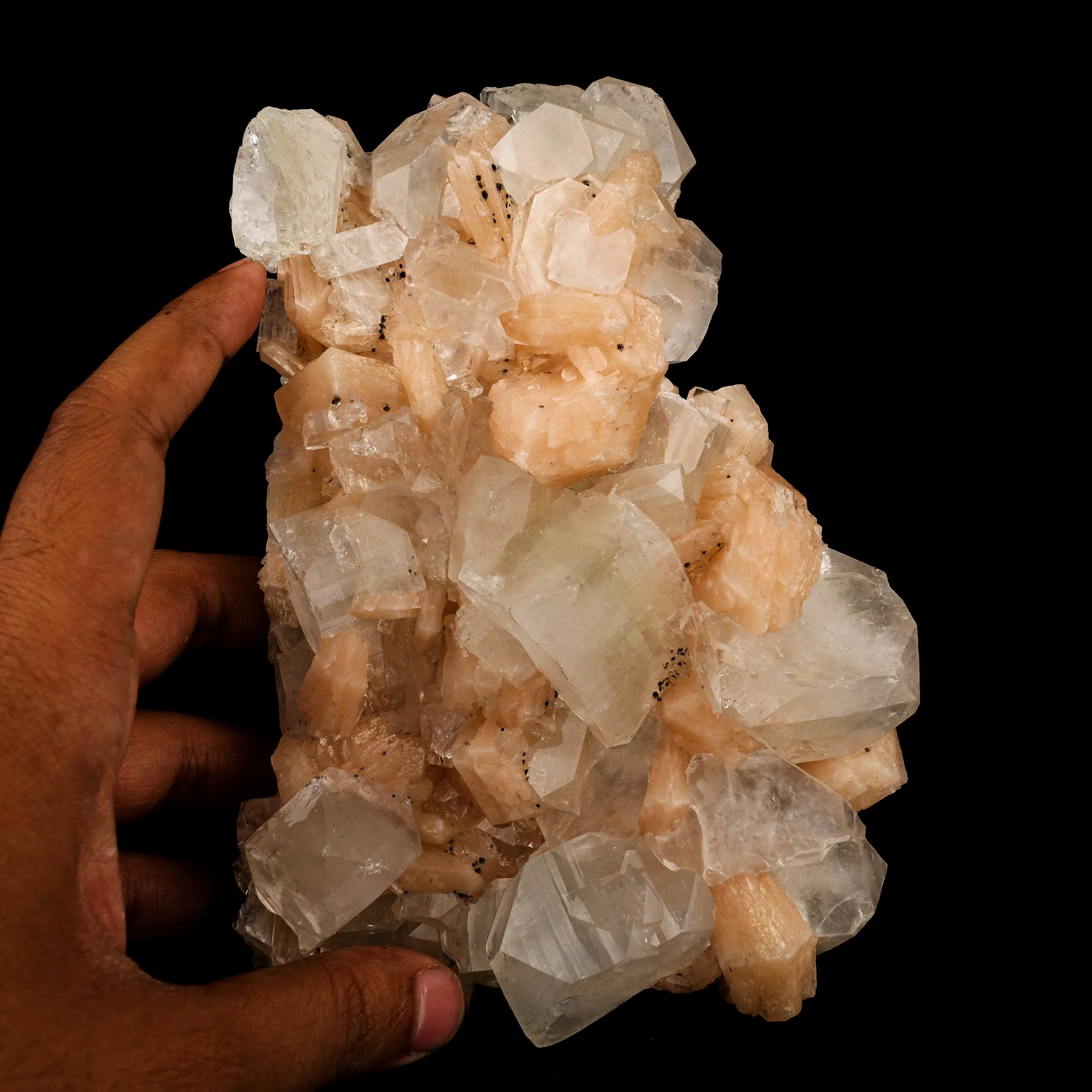 Apophyllite with Stilbite Self Standing Natural Mineral Specimen - image 5