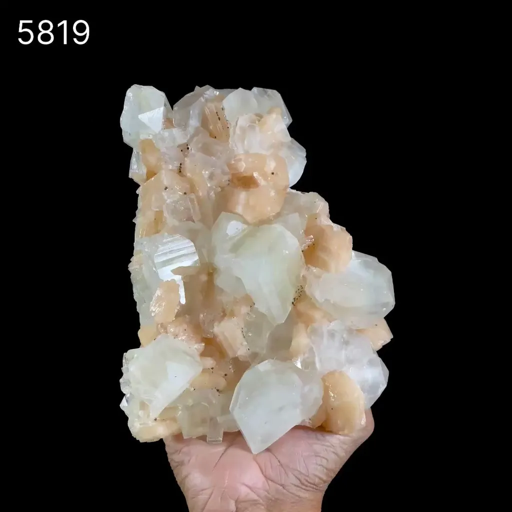 Apophyllite with Stilbite Self Standing Natural Mineral Specimen - image 6