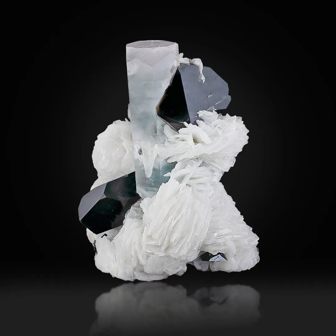 Aqua-Morganite with Smoky Quartz - image 1