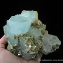 Aquamarine and Fluorite on Muscovite - image 5