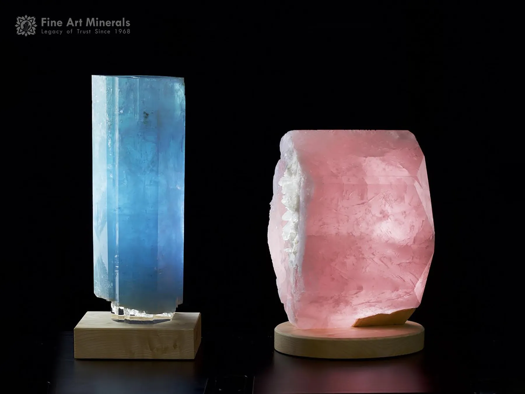 Aquamarine and Morganite Pair from Pakistan - image 1