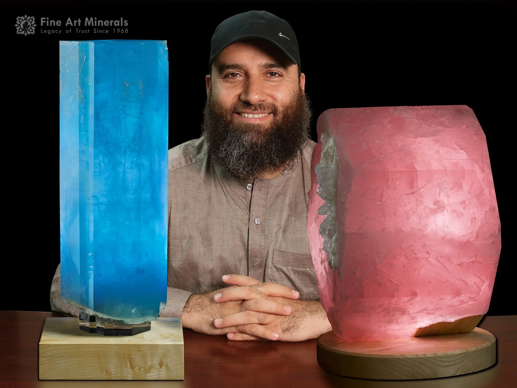 Aquamarine and Morganite Pair from Pakistan - image 3