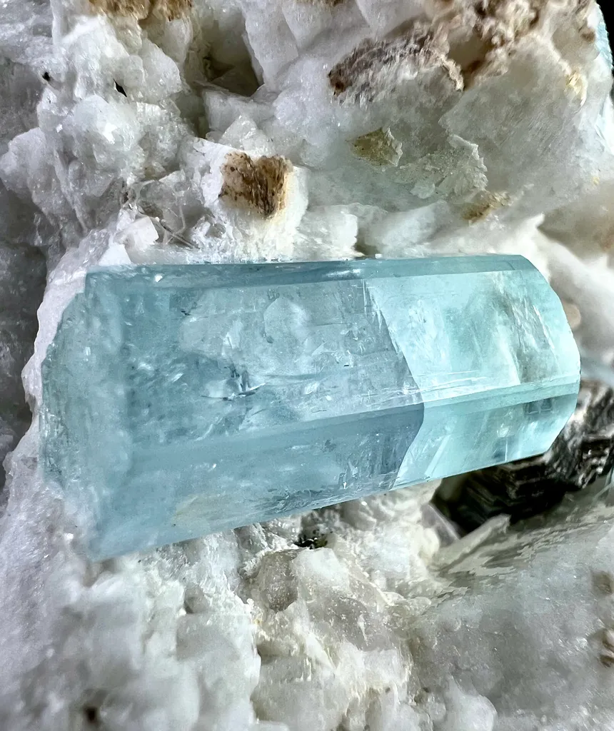 Aquamarine, Apatite, Quartz And Mica On Feldspar From Pakistan - image 9
