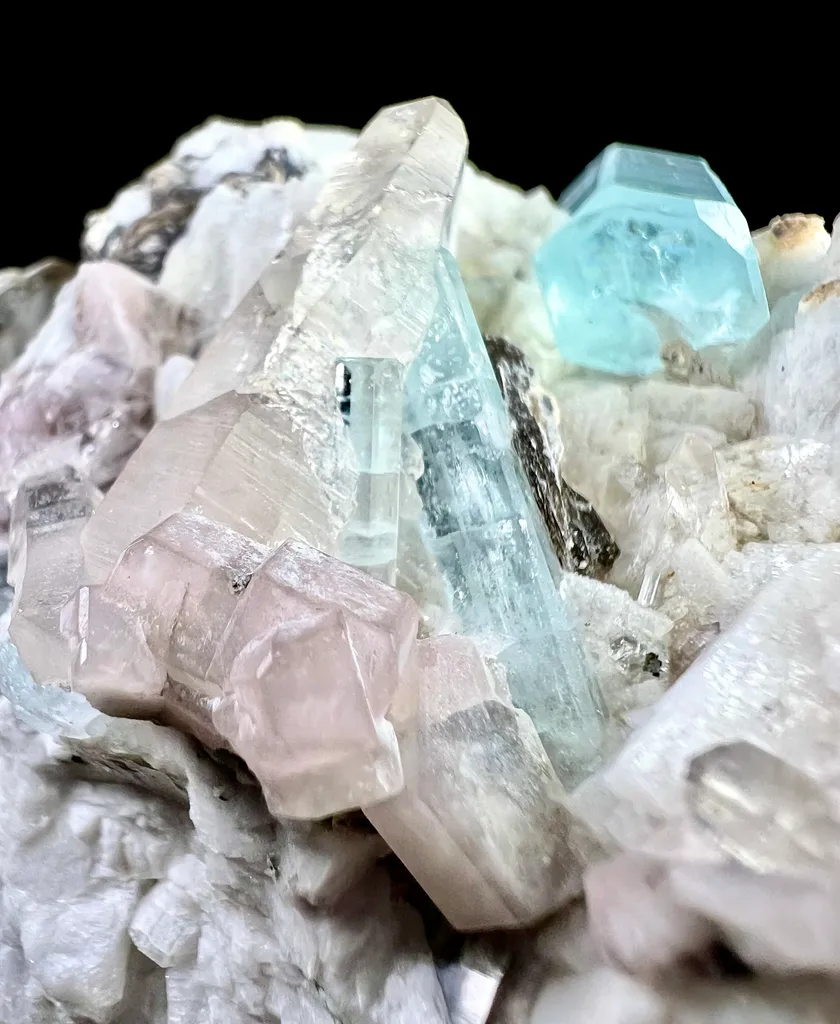 Aquamarine, Apatite, Quartz And Mica On Feldspar From Pakistan - image 3