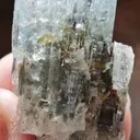 Aquamarine (Beryl) from Erongo, Namibia. Highly aesthetic, sky-blue, Aquamarine crystals showing sharp vertical high vitreous luster. - image 5
