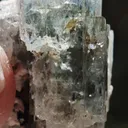 Aquamarine (Beryl) from Erongo, Namibia. Highly aesthetic, sky-blue, Aquamarine crystals showing sharp vertical high vitreous luster. - image 7