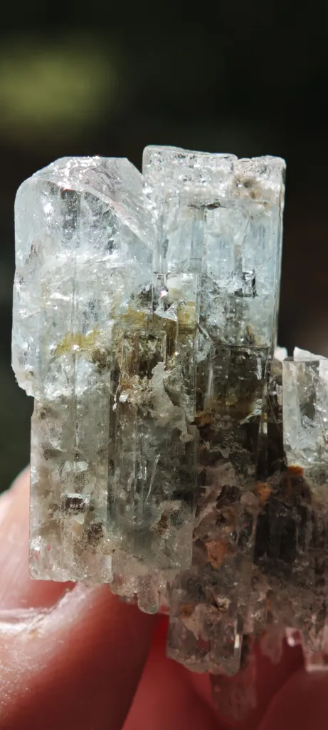 Aquamarine (Beryl) from Erongo, Namibia. Highly aesthetic, sky-blue, Aquamarine crystals showing sharp vertical high vitreous luster. - image 6