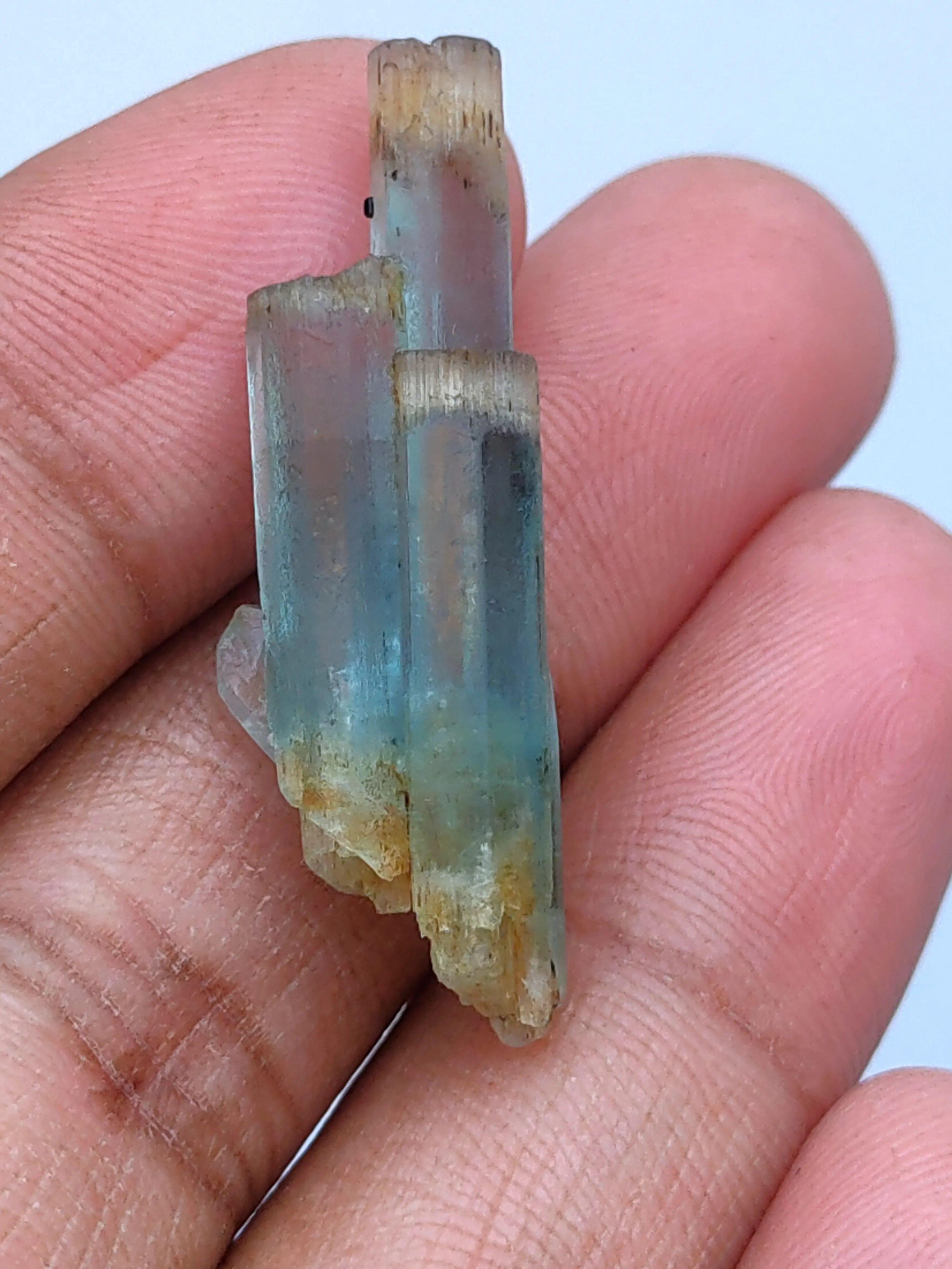 Aquamarine Beryl with Quartz Crystal - image 7