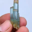 Aquamarine Beryl with Quartz Crystal - image 4