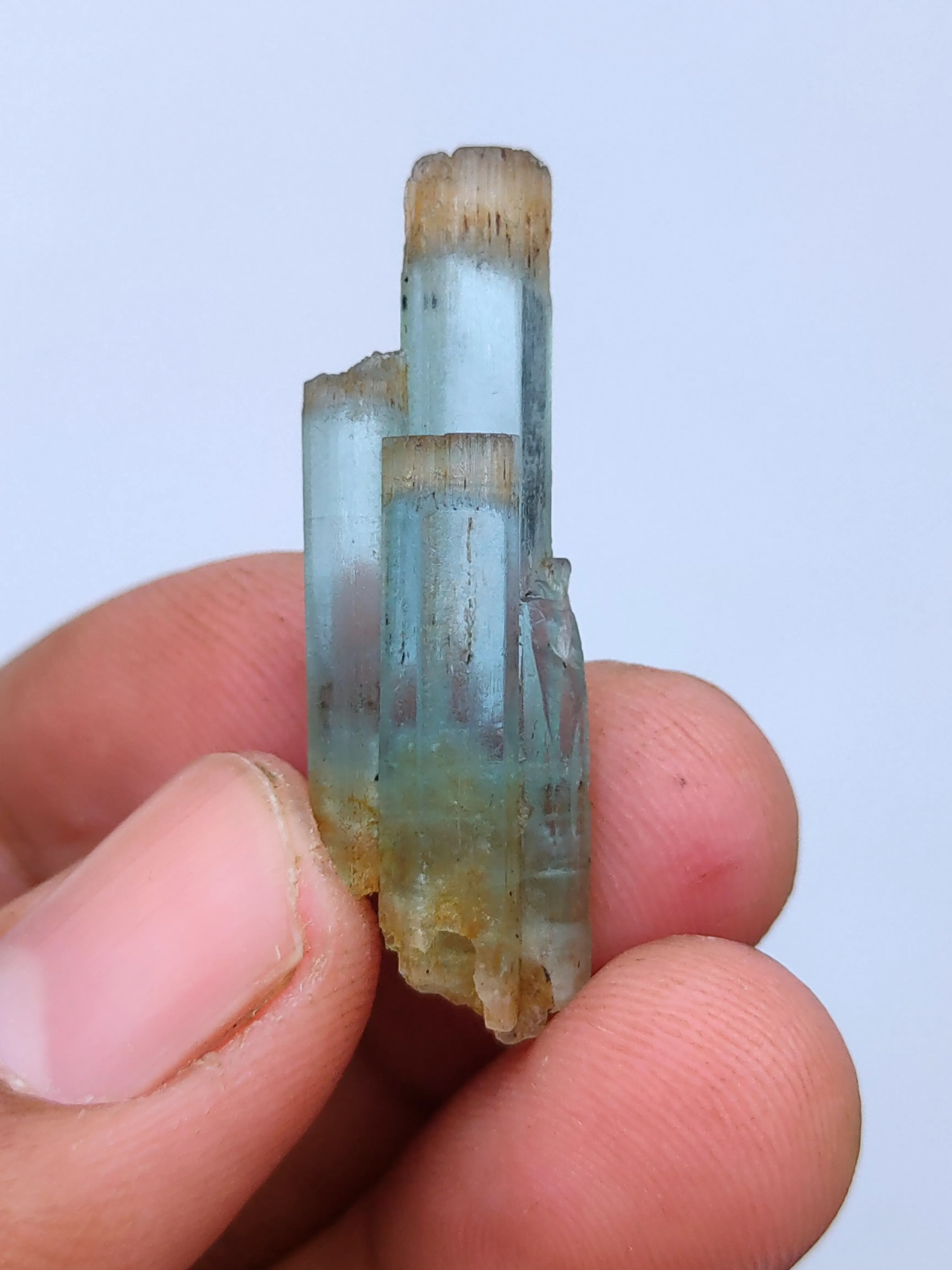 Aquamarine Beryl with Quartz Crystal - image 4
