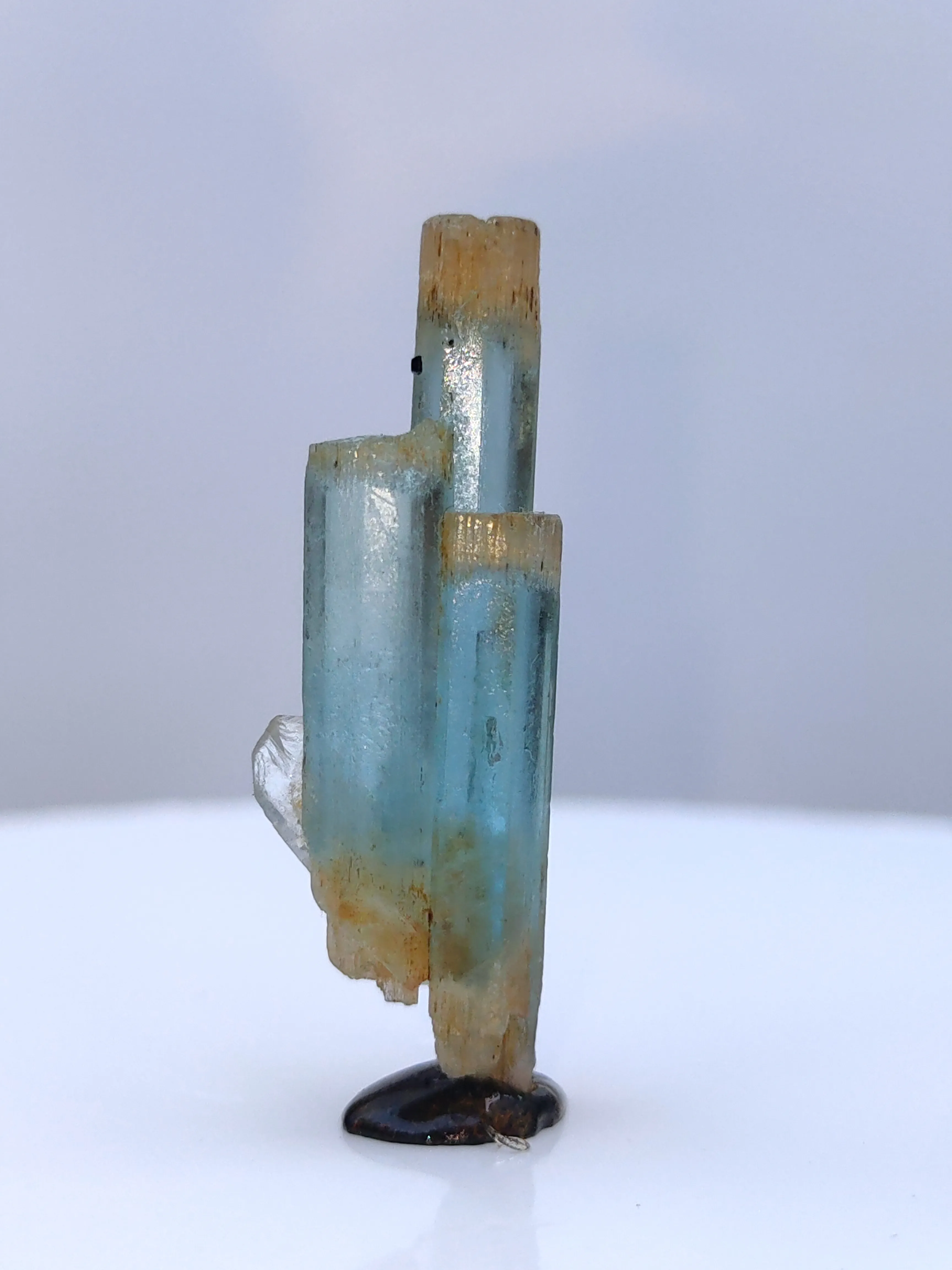 Aquamarine Beryl with Quartz Crystal - image 8