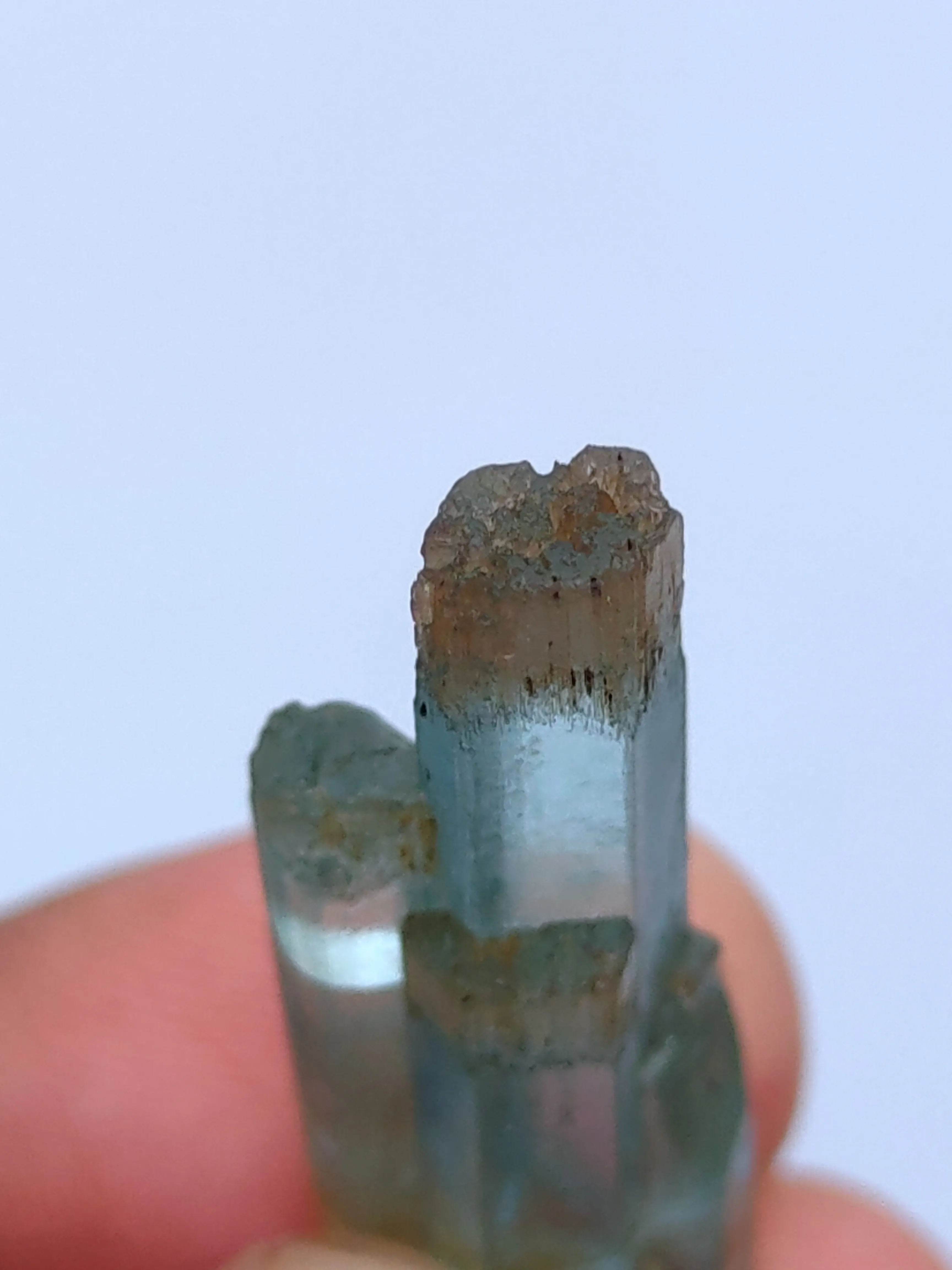 Aquamarine Beryl with Quartz Crystal - image 6