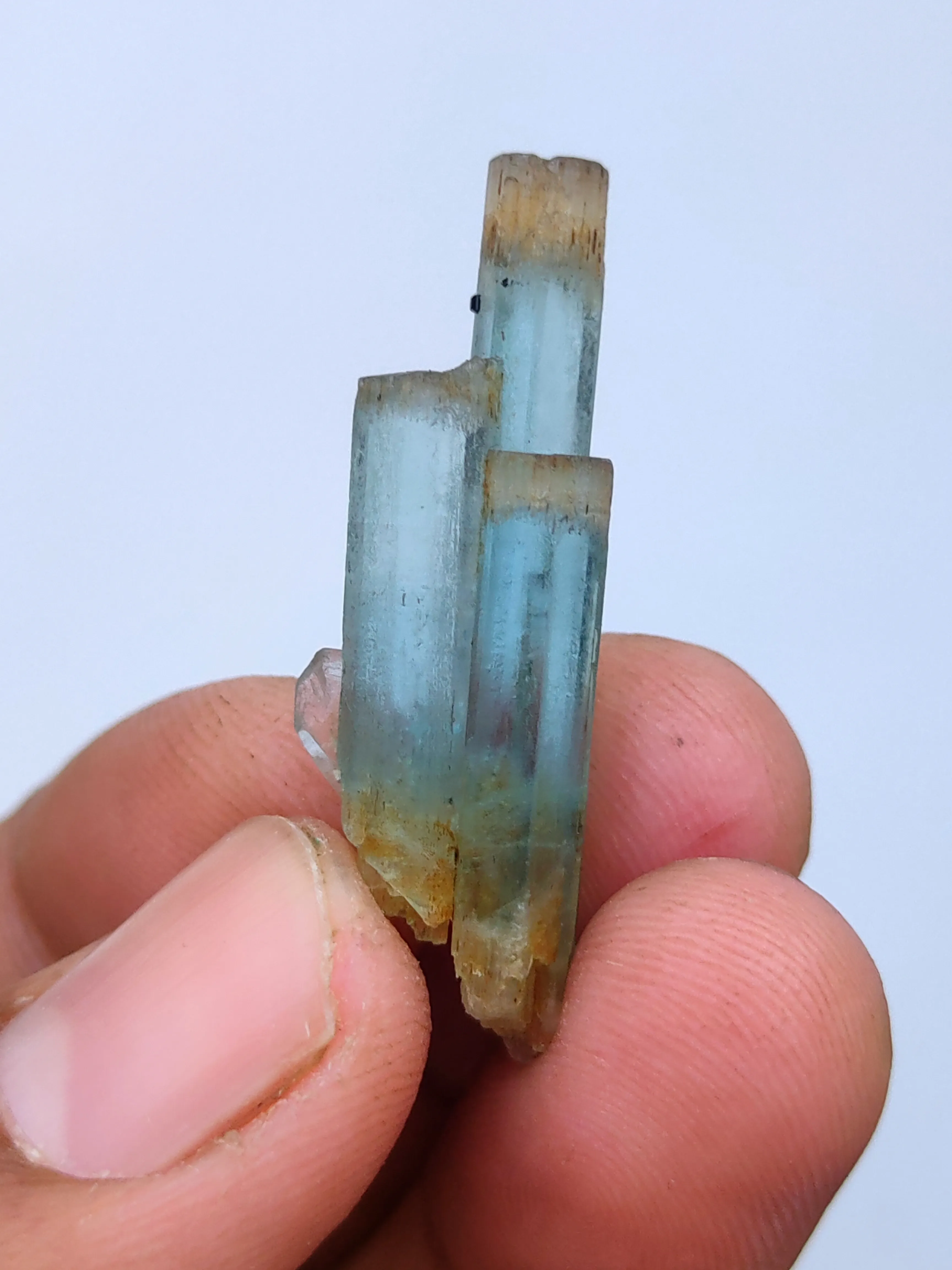 Aquamarine Beryl with Quartz Crystal - image 5
