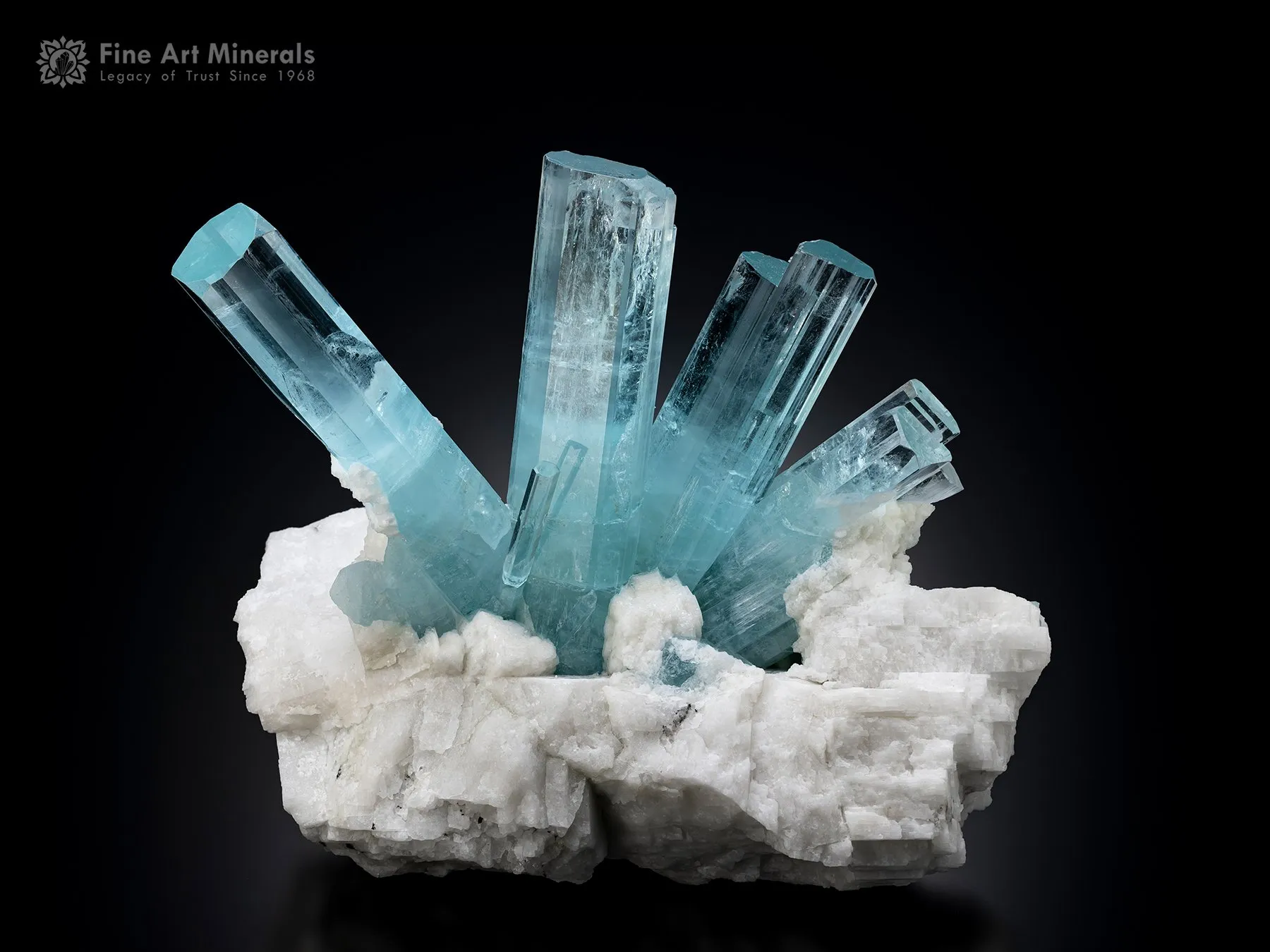 Aquamarine Cluster on Matrix from Shigar Pakistan - image 1