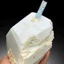 Aquamarine Crystal on Microcline Feldpsar with Quartz from Shigar valley Skardu Pakistan, 2465 g - image 6