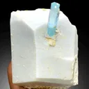 Aquamarine Crystal on Microcline Feldpsar with Quartz from Shigar valley Skardu Pakistan, 2465 g - image 4