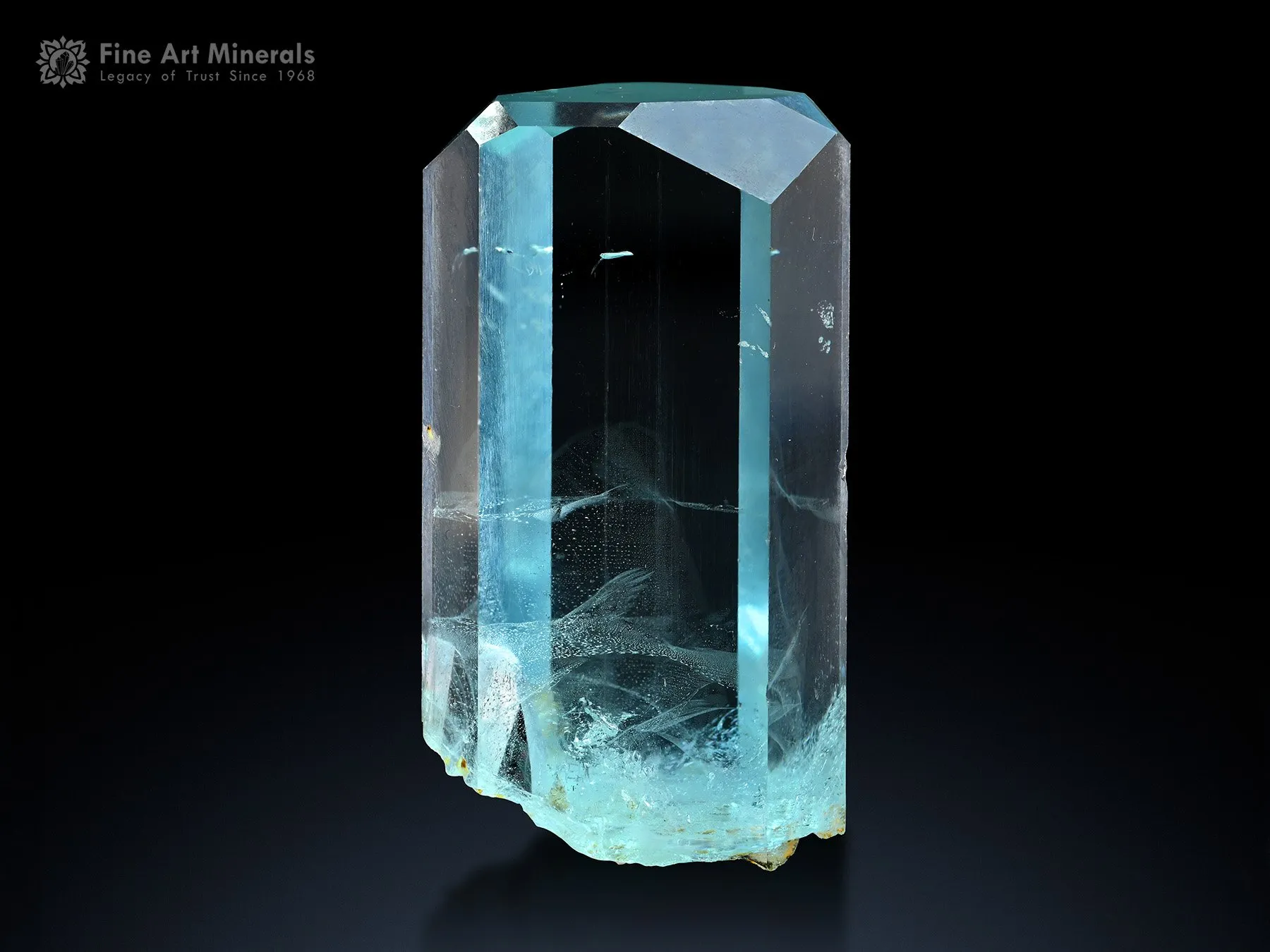 Aquamarine Crystal with Schorl from Shigar Pakistan - image 2