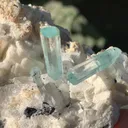 Aquamarine Crystals Naturally Grown on Matrix - image 5