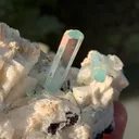 Aquamarine Crystals Naturally Grown on Matrix - image 4