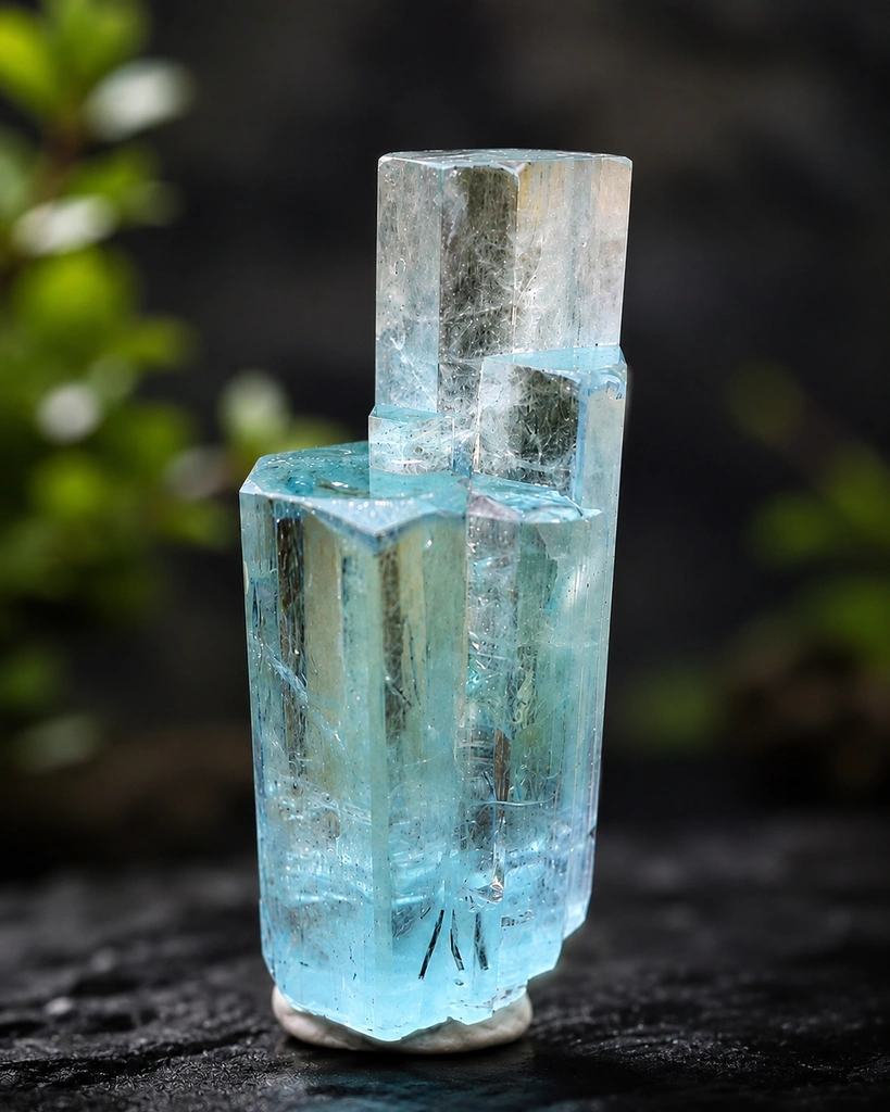 Aquamarine from Alchuri, Shigar Valley, Shigar District, Gilgit-Baltistan, Pakistan image
