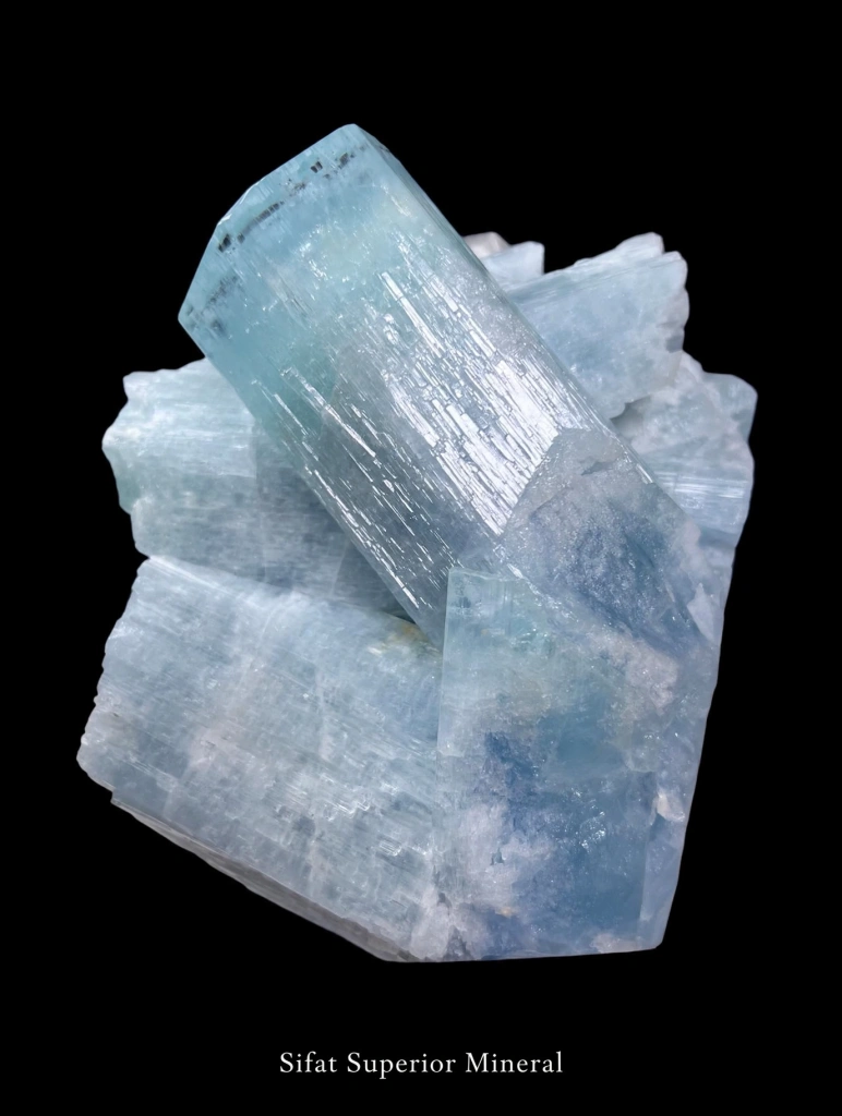 Aquamarine from Alchuri, Shigar Valley, Shigar District, Gilgit-Baltistan, Pakistan image