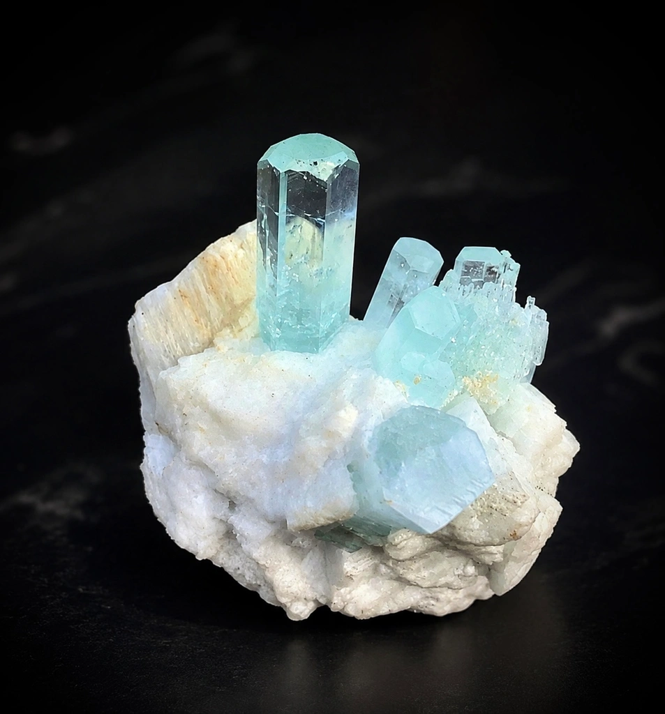 Aquamarine from Alchuri, Shigar Valley, Shigar District, Gilgit-Baltistan, Pakistan image