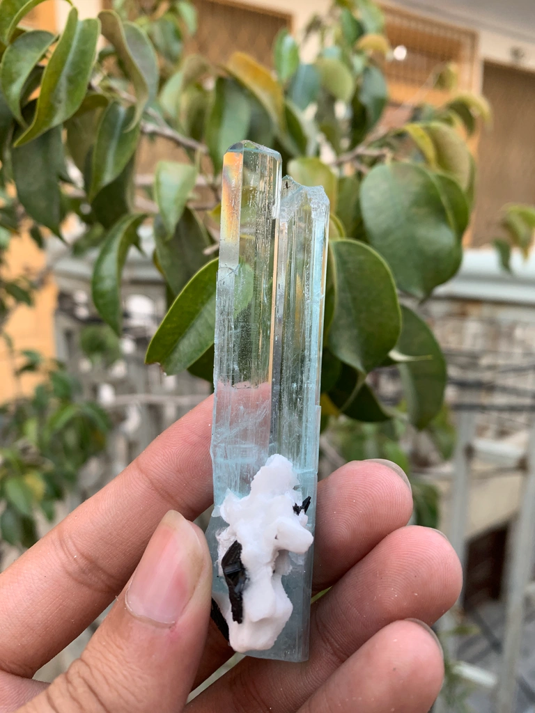Aquamarine from Alchuri, Shigar Valley, Shigar District, Gilgit-Baltistan, Pakistan image