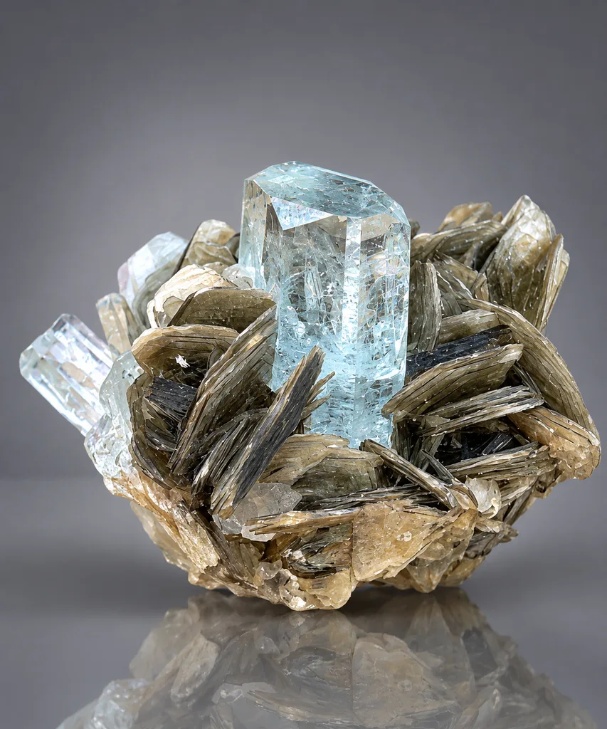Aquamarine from Aliabad, Nagar District, Gilgit-Baltistan, Pakistan image