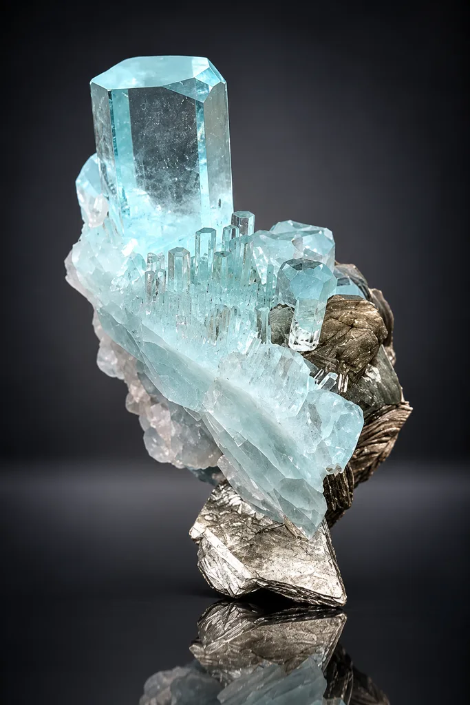 Aquamarine from Aliabad, Nagar District, Gilgit-Baltistan, Pakistan image