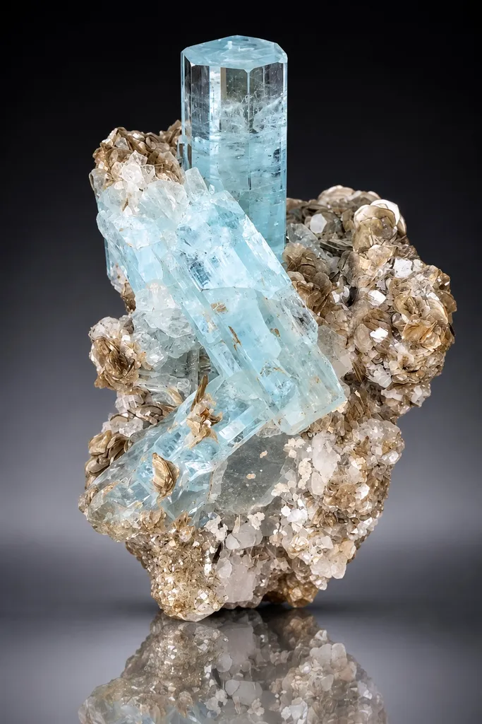 Aquamarine from Pakistan, Gilgit-Baltistan, Nagar District, Aliabad image