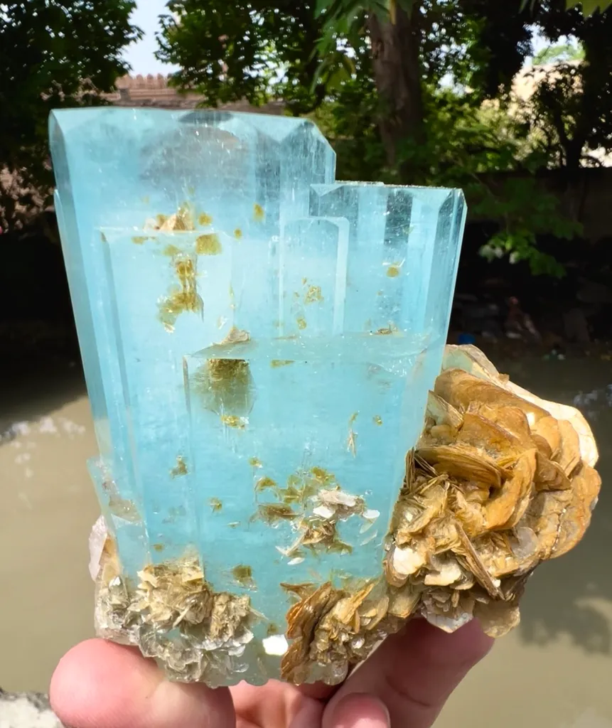 Aquamarine from Pakistan, Gilgit-Baltistan, Nagar District, Chumar Bakhoor image