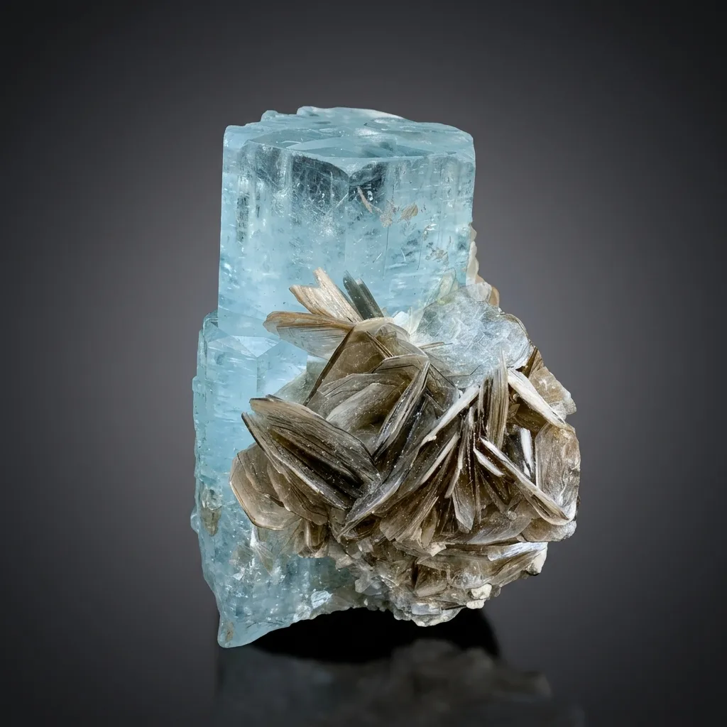 Aquamarine from Pakistan, Gilgit-Baltistan, Nagar District, Nagar image