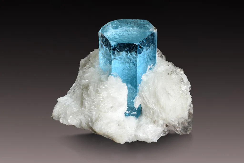 Aquamarine from Pakistan, Gilgit-Baltistan, Shigar District, Braldu Valley, Dassu image