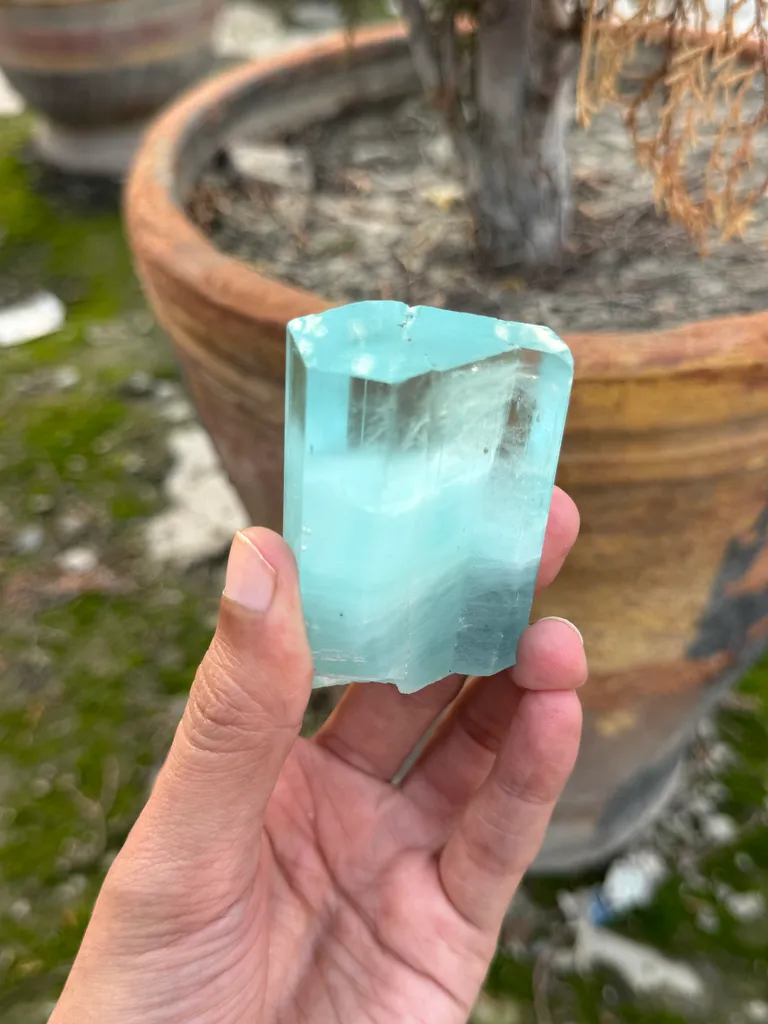 Aquamarine from Pakistan, Gilgit-Baltistan, Shigar District, Shigar Valley image