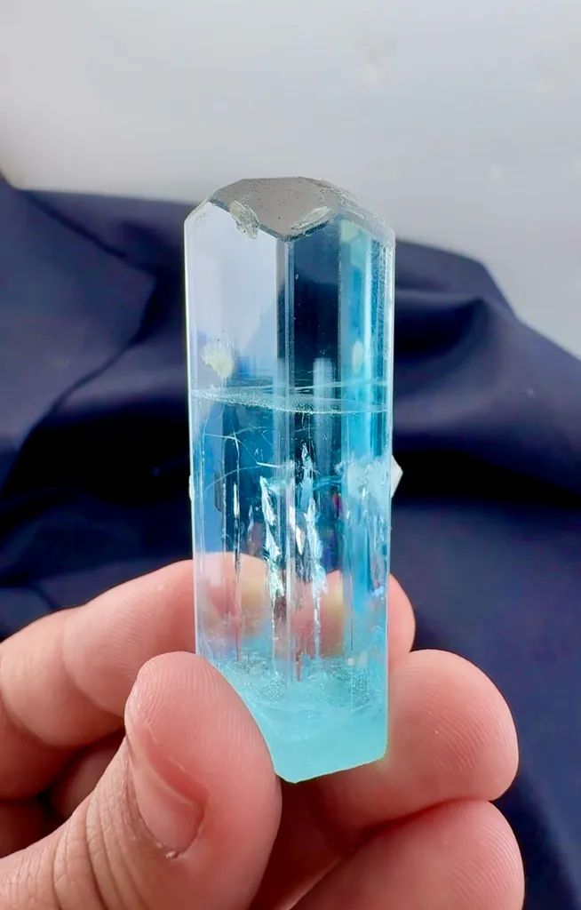 Aquamarine from Pakistan, Gilgit-Baltistan, Shigar District, Shigar Valley image